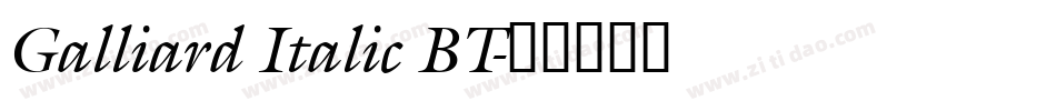 Galliard Italic BT字体转换